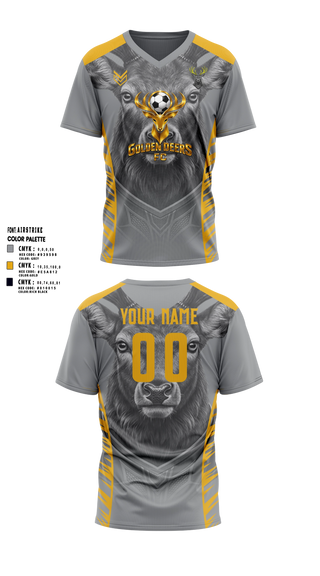 Mens Soccer Jersey, Golden Deers FC, Men's Soccer, Teamtime, Team time, sublimation, custom sports apparel, team uniforms, spirit wear, spiritwear, sports uniforms, custom shirts, team store, custom team store, fundraiser sports, apparel fundraiser