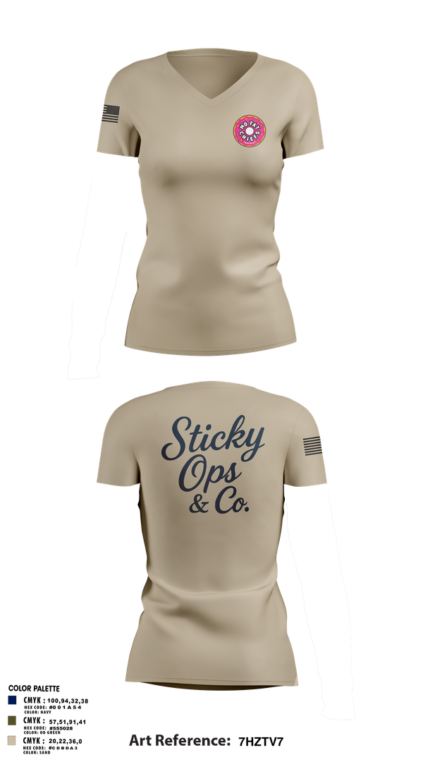 Womens Short Sleeve Vneck Shirt, STICKY OPS & CO., , Teamtime, Team time, sublimation, custom sports apparel, team uniforms, spirit wear, spiritwear, sports uniforms, custom shirts, team store, custom team store, fundraiser sports, apparel fundraiser