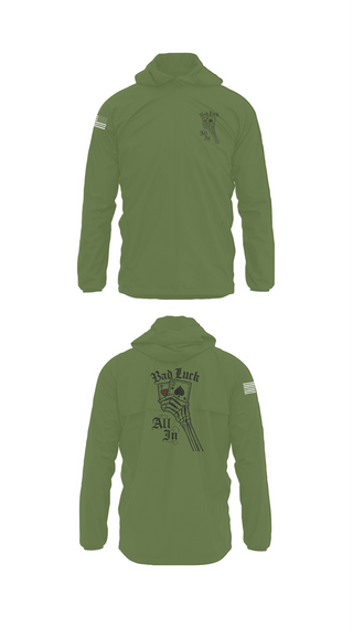 Windbreaker, 4th plt bad luck, Army, Teamtime, Team time, sublimation, custom sports apparel, team uniforms, spirit wear, spiritwear, sports uniforms, custom shirts, team store, custom team store, fundraiser sports, apparel fundraiser
