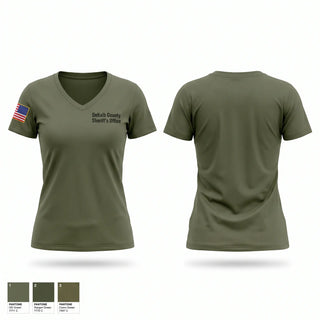 Womens Short Sleeve Vneck Shirt, DeKalb County Sheriff's Office, Police, Teamtime, Team time, sublimation, custom sports apparel, team uniforms, spirit wear, spiritwear, sports uniforms, custom shirts, team store, custom team store, fundraiser sports, apparel fundraiser