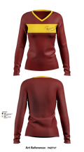 South Stokes Saura Band 30412407 Women's Long Sleeve V-neck Shirt - 53
