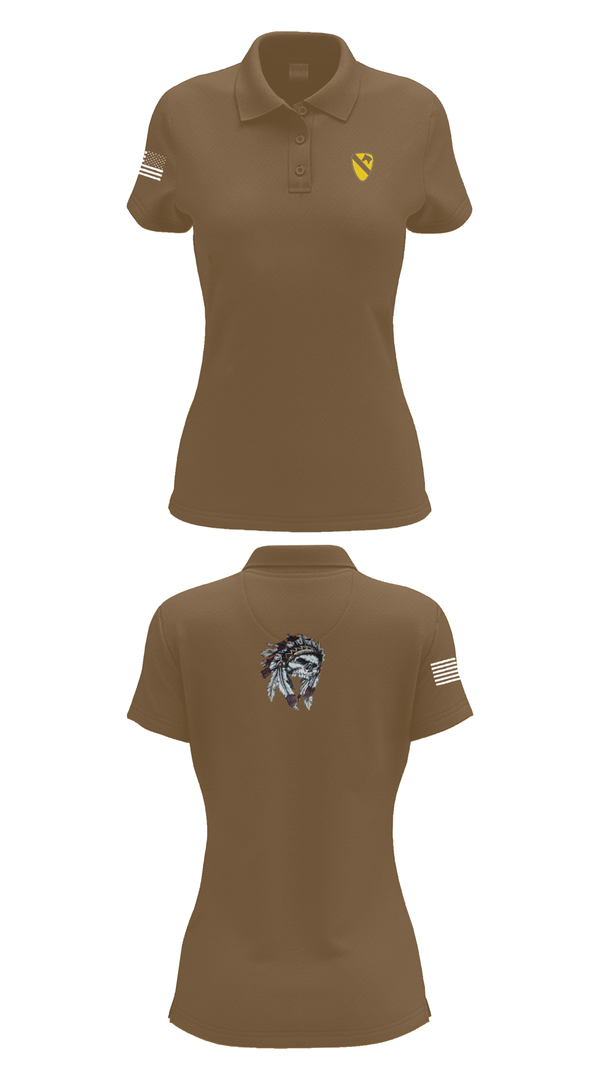 Womens Short Sleeve Performance Polo, 6-9 Cavalry Regiment, , Teamtime, Team time, sublimation, custom sports apparel, team uniforms, spirit wear, spiritwear, sports uniforms, custom shirts, team store, custom team store, fundraiser sports, apparel fundraiser