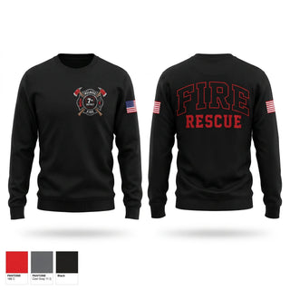 Crew Neck Sweatshirt, Melrose Volunteer Fire Department, Fire Department, Teamtime, Team time, sublimation, custom sports apparel, team uniforms, spirit wear, spiritwear, sports uniforms, custom shirts, team store, custom team store, fundraiser sports, apparel fundraiser