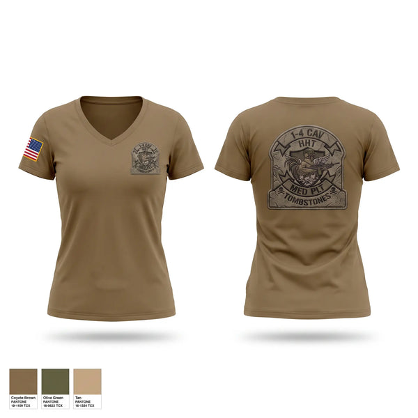 Womens Short Sleeve Vneck Shirt, 1-4 CAV, Army, Teamtime, Team time, sublimation, custom sports apparel, team uniforms, spirit wear, spiritwear, sports uniforms, custom shirts, team store, custom team store, fundraiser sports, apparel fundraiser