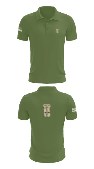 Short Sleeve Performance Polo, C co 4/327th INF BN, , Teamtime, Team time, sublimation, custom sports apparel, team uniforms, spirit wear, spiritwear, sports uniforms, custom shirts, team store, custom team store, fundraiser sports, apparel fundraiser