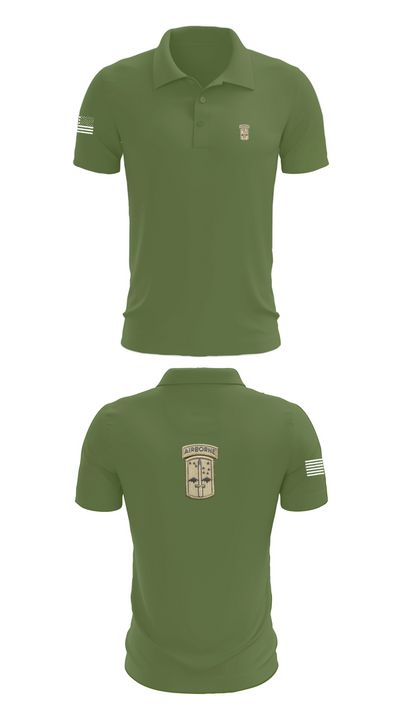 C co 4/327th INF BN 89497765 Short Sleeve Performance Polo - 47
