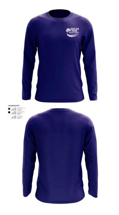 Boulan Park Broncos 82543300 Long Sleeve Performance Shirt 30