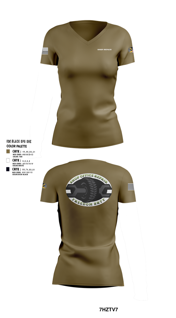 Womens Short Sleeve Vneck Shirt, 1-320TH FA, Army, Teamtime, Team time, sublimation, custom sports apparel, team uniforms, spirit wear, spiritwear, sports uniforms, custom shirts, team store, custom team store, fundraiser sports, apparel fundraiser