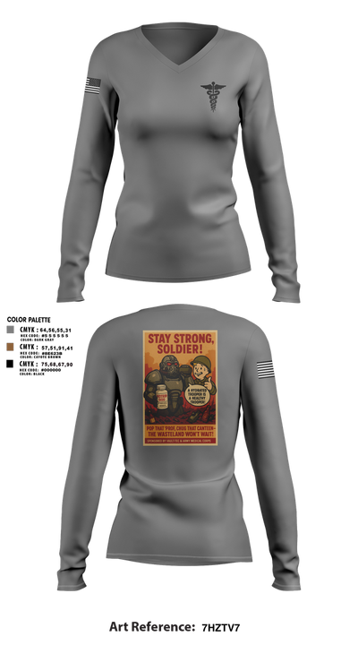 319th IEW Women's Long Sleeve V-neck Shirt - 1