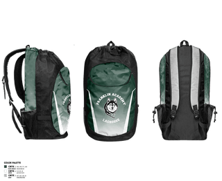 Gear Bag, Franklin Academy Lacrosse, Men's Lacrosse, Teamtime, Team time, sublimation, custom sports apparel, team uniforms, spirit wear, spiritwear, sports uniforms, custom shirts, team store, custom team store, fundraiser sports, apparel fundraiser
