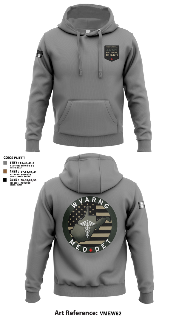 Hoodie, WV ARNG Med Det, , Teamtime, Team time, sublimation, custom sports apparel, team uniforms, spirit wear, spiritwear, sports uniforms, custom shirts, team store, custom team store, fundraiser sports, apparel fundraiser