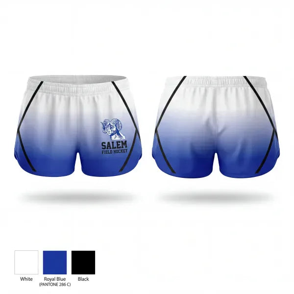 Womens Shorts, Salem High School Field Hockey, Field Hockey, Teamtime, Team time, sublimation, custom sports apparel, team uniforms, spirit wear, spiritwear, sports uniforms, custom shirts, team store, custom team store, fundraiser sports, apparel fundraiser