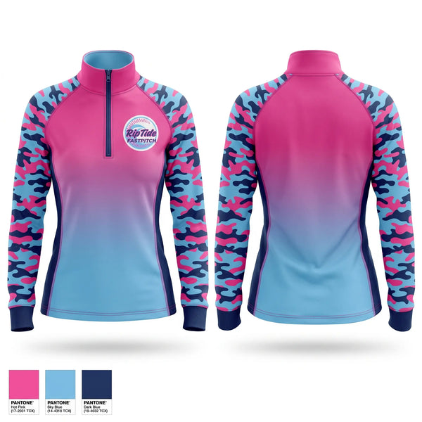 Quarter Zip Jacket, Pompano Beach Riptide, Softball, Teamtime, Team time, sublimation, custom sports apparel, team uniforms, spirit wear, spiritwear, sports uniforms, custom shirts, team store, custom team store, fundraiser sports, apparel fundraiser