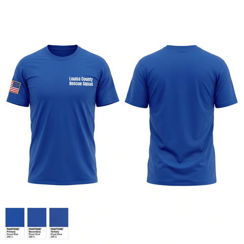 Old School Cotton Feel Shirt, Louisa County Rescue Squad, EMS/EMT, Teamtime, Team time, sublimation, custom sports apparel, team uniforms, spirit wear, spiritwear, sports uniforms, custom shirts, team store, custom team store, fundraiser sports, apparel fundraiser