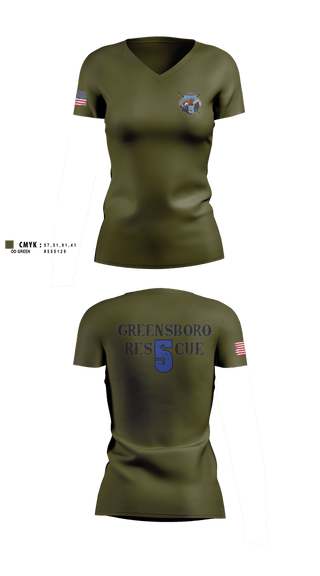 Womens Short Sleeve Vneck Shirt, Greensboro Fire Department Rescue 5, Fire Department, Teamtime, Team time, sublimation, custom sports apparel, team uniforms, spirit wear, spiritwear, sports uniforms, custom shirts, team store, custom team store, fundraiser sports, apparel fundraiser