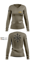 Charlie Company 120th INF 49997555 Women's Long Sleeve V-neck Shirt - 1