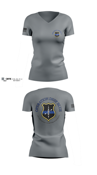 Womens Short Sleeve Vneck Shirt, Operation Deep Blue, , Teamtime, Team time, sublimation, custom sports apparel, team uniforms, spirit wear, spiritwear, sports uniforms, custom shirts, team store, custom team store, fundraiser sports, apparel fundraiser