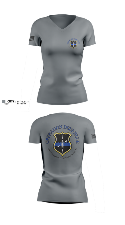 Operation Deep Blue 63620360 Women's Short Sleeve V-neck Shirt - 2