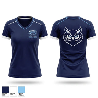 Womens Short Sleeve Vneck Shirt, Night Owls, Ice Hockey, Teamtime, Team time, sublimation, custom sports apparel, team uniforms, spirit wear, spiritwear, sports uniforms, custom shirts, team store, custom team store, fundraiser sports, apparel fundraiser
