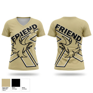 Womens Short Sleeve Vneck Shirt, Friend Lady Falcons, Women's Basketball, Teamtime, Team time, sublimation, custom sports apparel, team uniforms, spirit wear, spiritwear, sports uniforms, custom shirts, team store, custom team store, fundraiser sports, apparel fundraiser