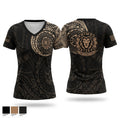 1/487 KING OF BATTLE Women's Short Sleeve V-neck Shirt - 1