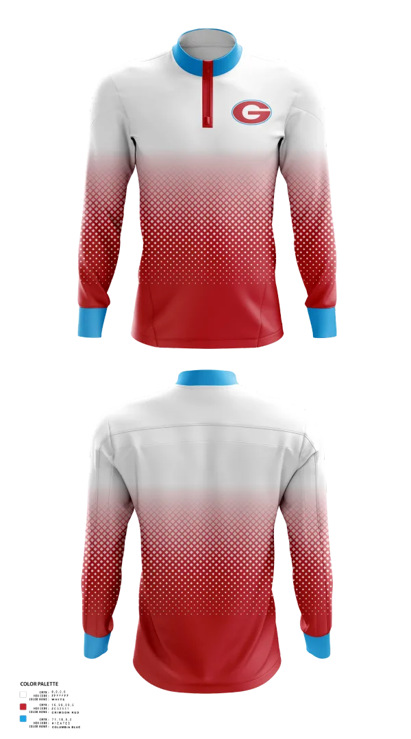 Quarter Zip Jacket, Granger Lancers Football, , Teamtime, Team time, sublimation, custom sports apparel, team uniforms, spirit wear, spiritwear, sports uniforms, custom shirts, team store, custom team store, fundraiser sports, apparel fundraiser