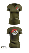 7th Squadron, Sixth Cavalry Regiment 24299123 Women's Short Sleeve V-neck Shirt - 22