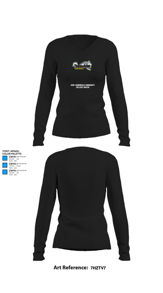 Womens Long Sleeve Vneck Shirt, SUNY Adirondack Community College Soccer, Men's Soccer, Teamtime, Team time, sublimation, custom sports apparel, team uniforms, spirit wear, spiritwear, sports uniforms, custom shirts, team store, custom team store, fundraiser sports, apparel fundraiser