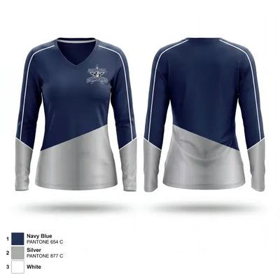 San Pablo Cowboys 88867512 Women's Long Sleeve V-neck Shirt - 1