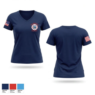 Womens Short Sleeve Vneck Shirt, Wilmington fire department, Fire Department, Teamtime, Team time, sublimation, custom sports apparel, team uniforms, spirit wear, spiritwear, sports uniforms, custom shirts, team store, custom team store, fundraiser sports, apparel fundraiser