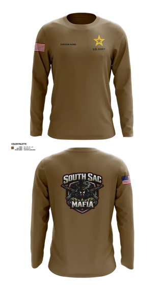 Long Sleeve Performance Shirt, SAC SOUTH, Army, Teamtime, Team time, sublimation, custom sports apparel, team uniforms, spirit wear, spiritwear, sports uniforms, custom shirts, team store, custom team store, fundraiser sports, apparel fundraiser