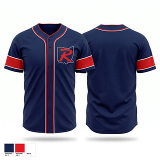 Full Button Baseball Jersey, Ohio Renegades, Baseball, Teamtime, Team time, sublimation, custom sports apparel, team uniforms, spirit wear, spiritwear, sports uniforms, custom shirts, team store, custom team store, fundraiser sports, apparel fundraiser