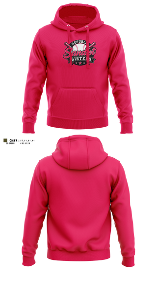 Hoodie, Republic Sandlot Sisters, Softball, Teamtime, Team time, sublimation, custom sports apparel, team uniforms, spirit wear, spiritwear, sports uniforms, custom shirts, team store, custom team store, fundraiser sports, apparel fundraiser