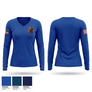 Womens Long Sleeve Vneck Shirt, Boys Ranch Fire & Rescue, Fire Department, Teamtime, Team time, sublimation, custom sports apparel, team uniforms, spirit wear, spiritwear, sports uniforms, custom shirts, team store, custom team store, fundraiser sports, apparel fundraiser