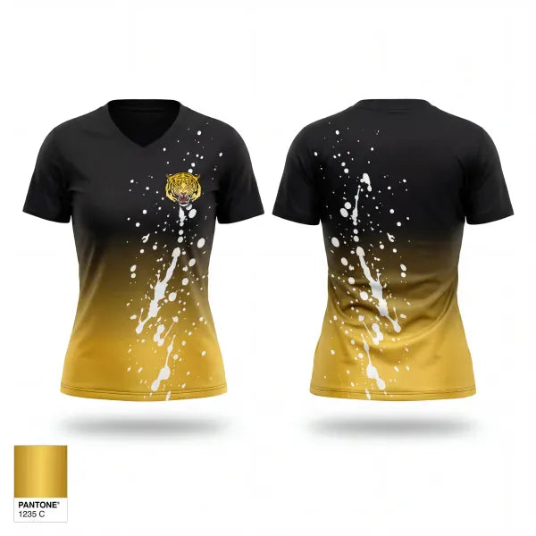 Womens Short Sleeve Vneck Shirt, Tigers, Softball, Teamtime, Team time, sublimation, custom sports apparel, team uniforms, spirit wear, spiritwear, sports uniforms, custom shirts, team store, custom team store, fundraiser sports, apparel fundraiser