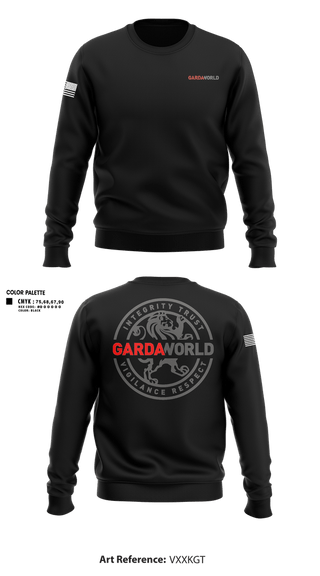 Crew Neck Sweatshirt, GardaWorld, Police, Teamtime, Team time, sublimation, custom sports apparel, team uniforms, spirit wear, spiritwear, sports uniforms, custom shirts, team store, custom team store, fundraiser sports, apparel fundraiser