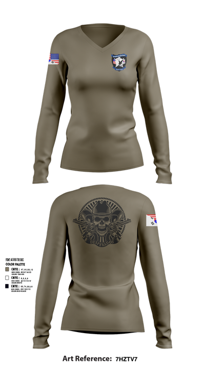 Desperados 24416506 Women's Long Sleeve V-neck Shirt - 102