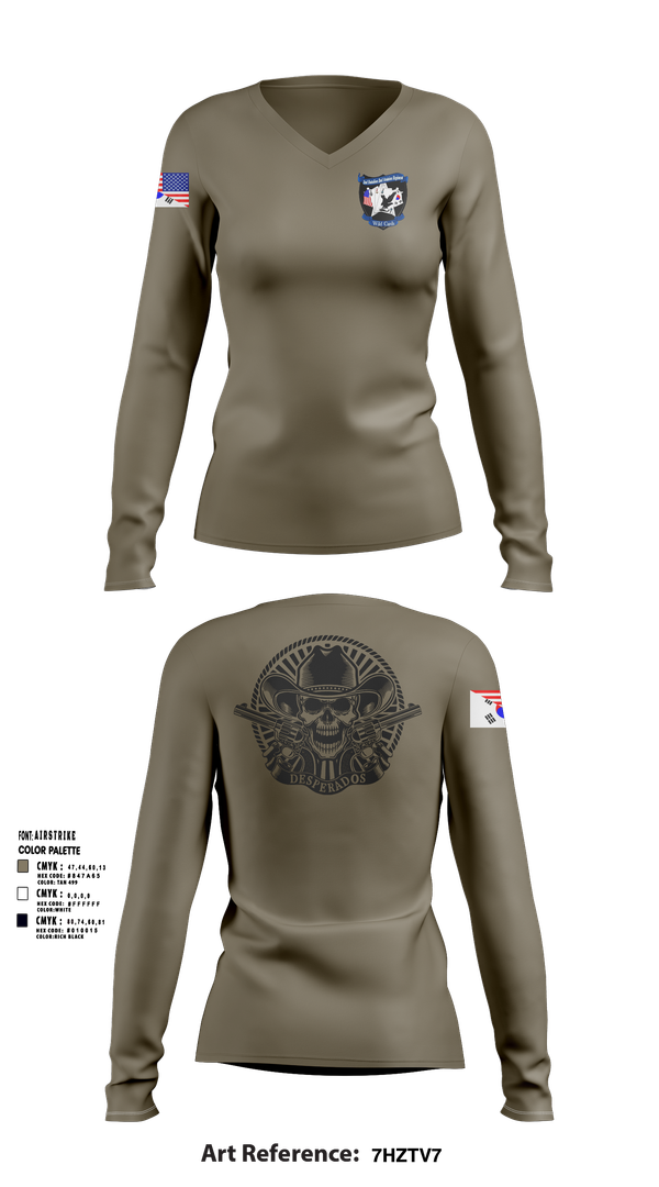 Womens Long Sleeve Vneck Shirt, Desperados, , Teamtime, Team time, sublimation, custom sports apparel, team uniforms, spirit wear, spiritwear, sports uniforms, custom shirts, team store, custom team store, fundraiser sports, apparel fundraiser