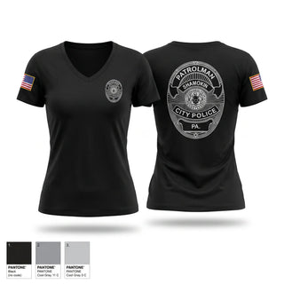 Womens Short Sleeve Vneck Shirt, Shamokin City Police, Police, Teamtime, Team time, sublimation, custom sports apparel, team uniforms, spirit wear, spiritwear, sports uniforms, custom shirts, team store, custom team store, fundraiser sports, apparel fundraiser