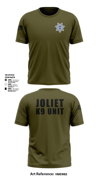Short Sleeve Performance Shirt, Joliet Police K-9 Unit, Police, Teamtime, Team time, sublimation, custom sports apparel, team uniforms, spirit wear, spiritwear, sports uniforms, custom shirts, team store, custom team store, fundraiser sports, apparel fundraiser