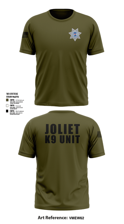 Joliet Police K-9 Unit 79217416 Short Sleeve Performance Shirt - 8