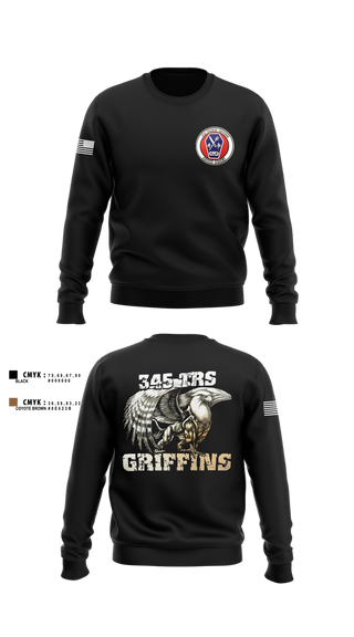 Crew Neck Sweatshirt, 345th TRS, , Teamtime, Team time, sublimation, custom sports apparel, team uniforms, spirit wear, spiritwear, sports uniforms, custom shirts, team store, custom team store, fundraiser sports, apparel fundraiser