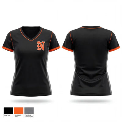 Normandy Invaders 52724470 Women's Short Sleeve V-neck Shirt - 1