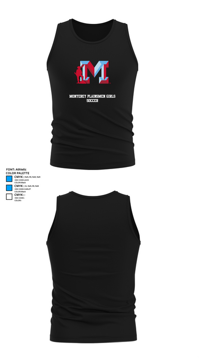 Monterey Plainsmen Girls Soccer 65862405 Tank Top - 32