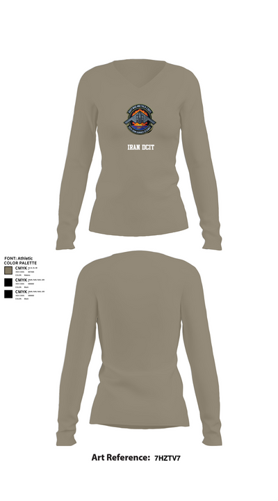 Iran DCIT 47792086 Women's Long Sleeve V-neck Shirt - 62