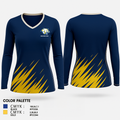 Newark Memorial Cougars 24679199 Women's Long Sleeve V-neck Shirt - 1