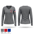 Pleasanton Fire and Rescue Women's Long Sleeve V-neck Shirt - 1