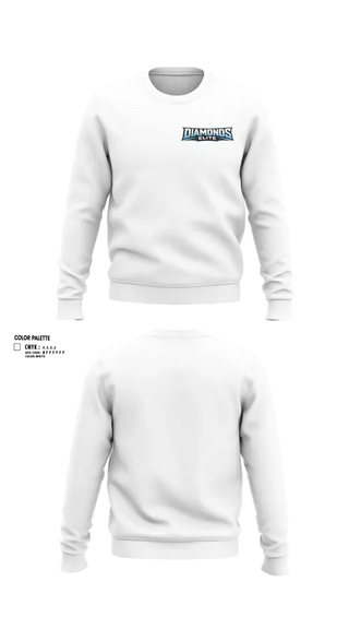 Crew Neck Sweatshirt, ETX Diamonds Elite, Softball, Teamtime, Team time, sublimation, custom sports apparel, team uniforms, spirit wear, spiritwear, sports uniforms, custom shirts, team store, custom team store, fundraiser sports, apparel fundraiser