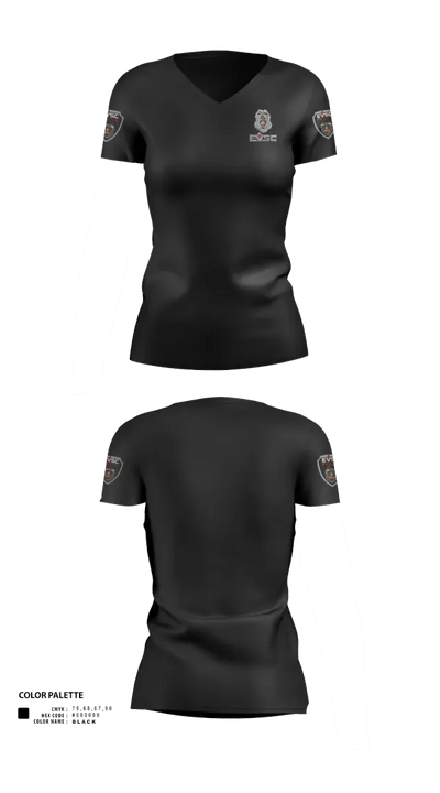 EVSC PD 77652522 Women's Short Sleeve V-neck Shirt - 30
