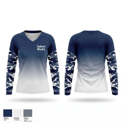 Salem Rocks 6924596 Women's Long Sleeve V-neck Shirt - 1